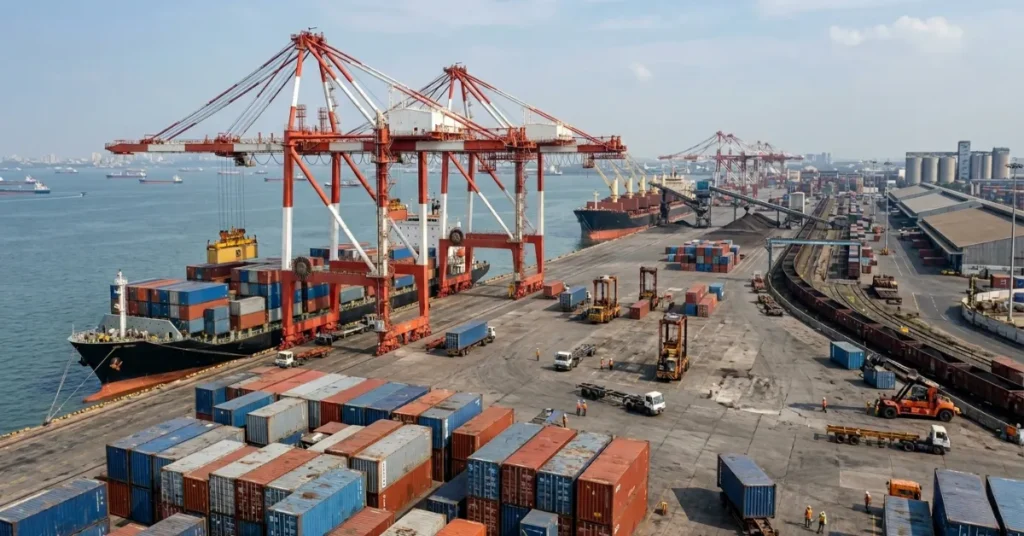 India’s Major Ports Handle 915 Million Tonnes in FY26, Exceed Annual Target India’s Major Ports Handle 915 Million Tonnes in FY26, Exceed Annual Target