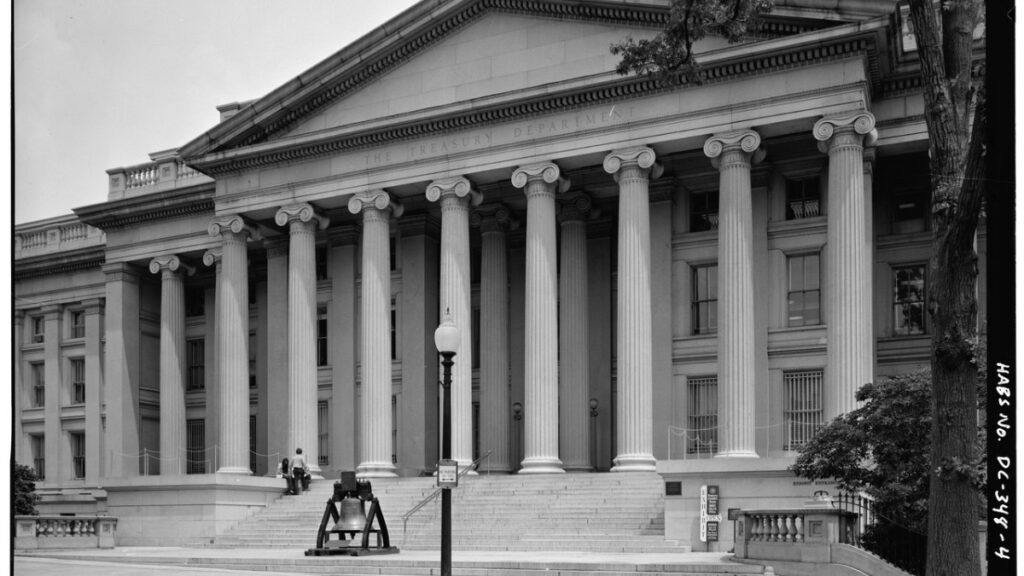 US Treasury building in Washington