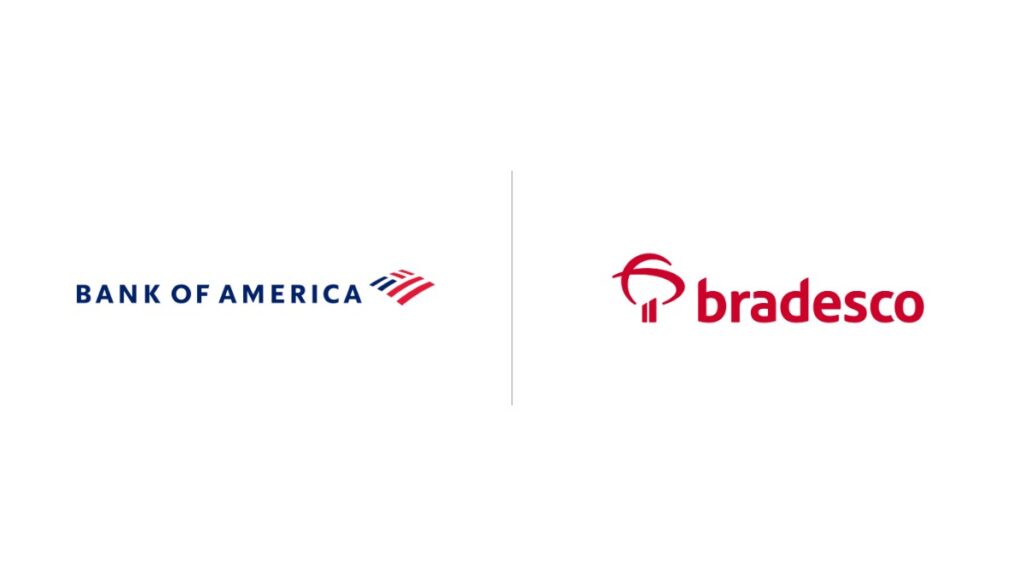 Bradesco Sends First Pilot Payment Over Bank of America’s Instant Cross Border Service Bank of America and Bradesco logos